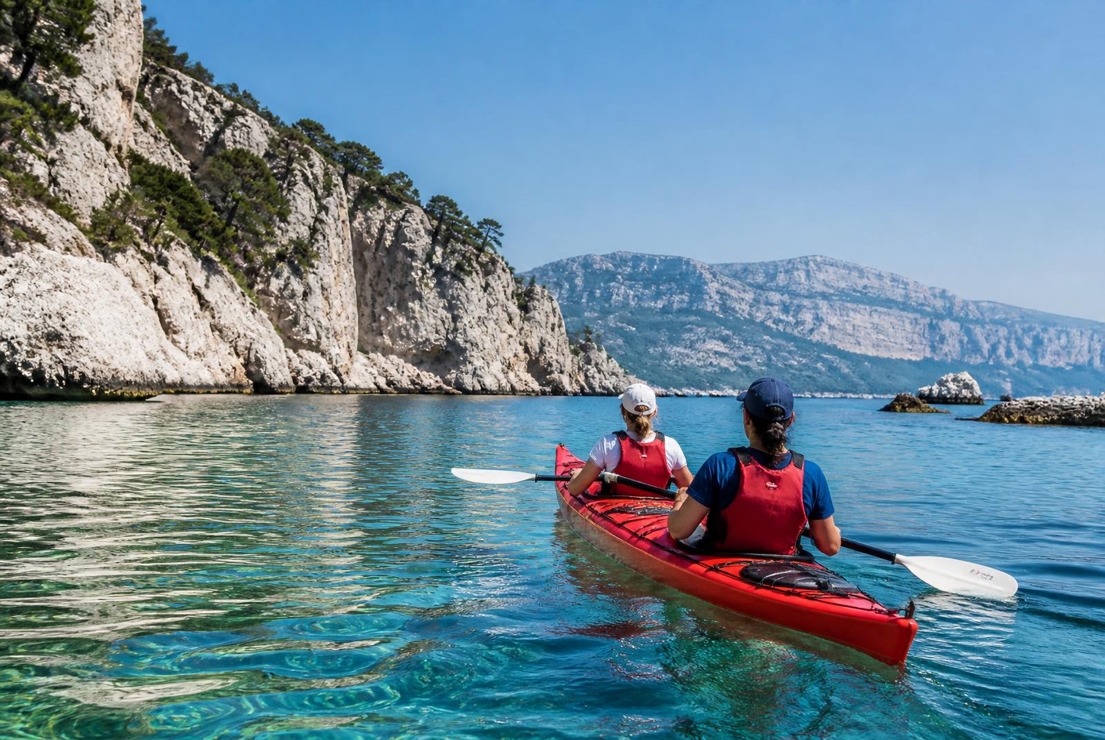 Kayak de mer le long du littoral marseillais