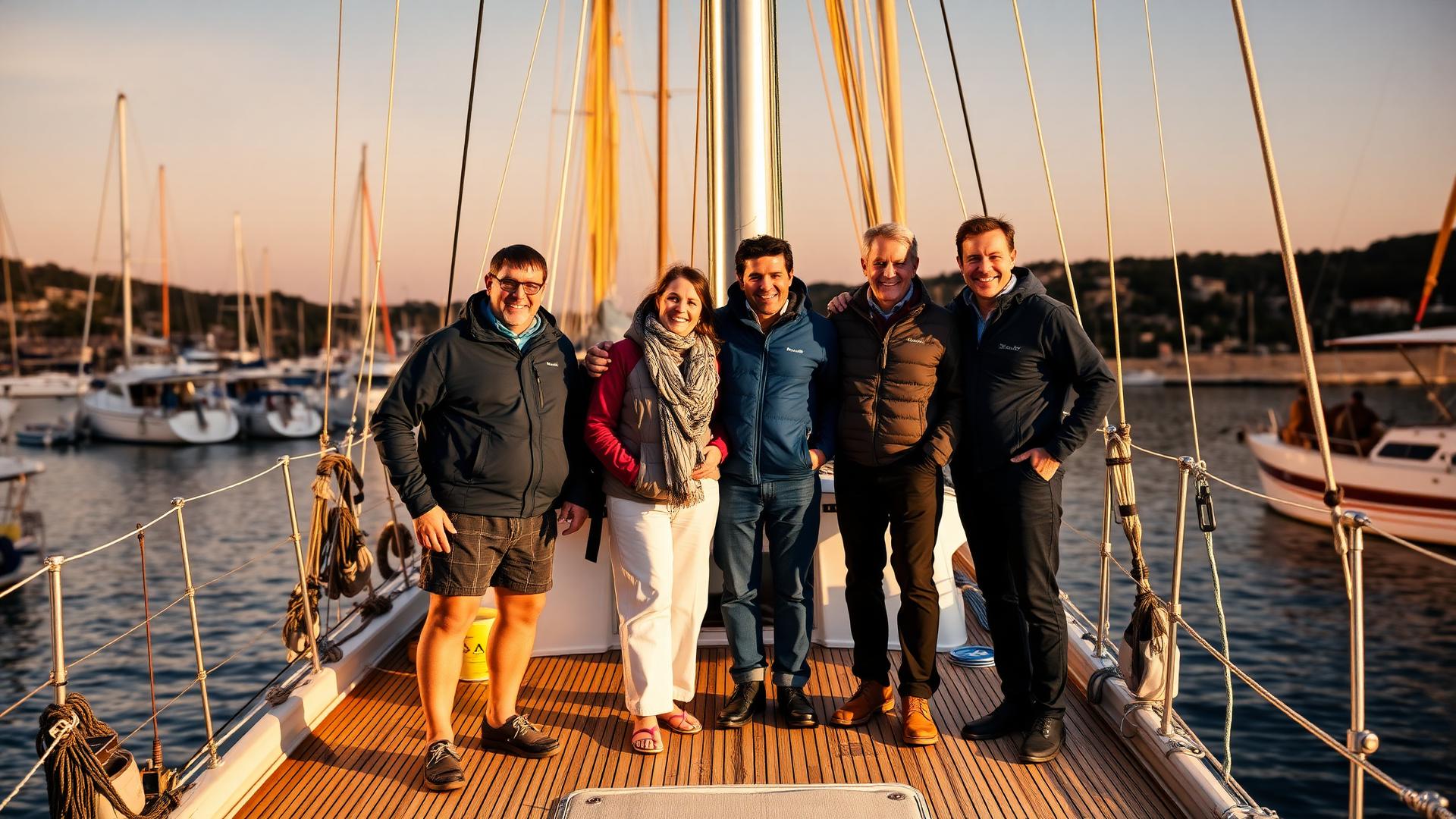 L'équipage du Noctilio réuni sur le pont