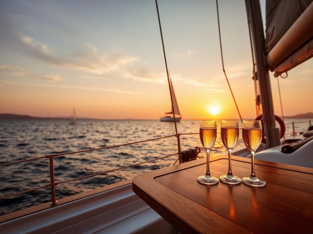 Coucher de soleil sur la Méditerranée depuis le Noctilio